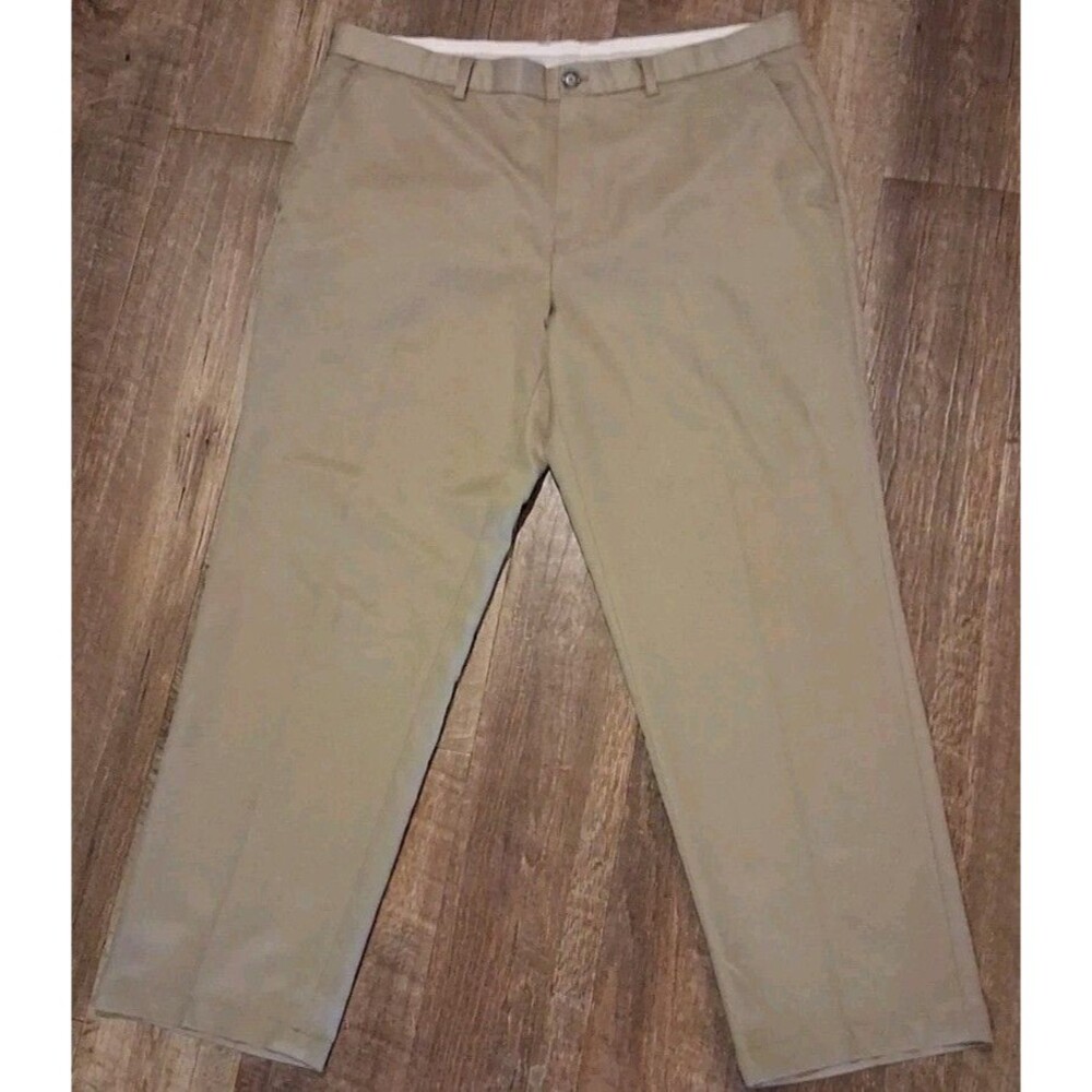 Greg Norman 38x30 mens Brown PREMIUM PANTS RELAXED COTTON KHAKI POCKETS adult